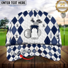 Maxcorners Golf Cap Beer Lover Argyle Personalized Name 3D Cap