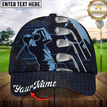 Maxcorners Golf Club Collection Futuristic Tech Design Personalized Name 3D Cap