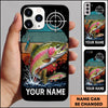 Maxcorners Fishing Retro Target and Fishing Lure Design Personalized Name Phone Case (12 Fish Species)