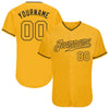 Maxcorners Custom Gold Gold-Black Authentic Baseball Jersey LM2605
