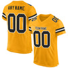 Maxcorners Custom Gold Black-White Mesh Authentic Football Jersey LM2605