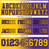 Maxcorners Custom Purple Yellow-Black Authentic Gradient Fashion Football Jersey LM2605