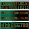 Maxcorners Custom Black Kelly Green-Orange Authentic Gradient Fashion Football Jersey LM2605