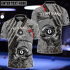 Maxcorners Billiards Ball Skull Personalized 3D Shirt
