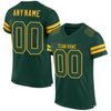 Maxcorners Custom Green Green-Gold Mesh Authentic Football Jersey LM2605
