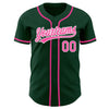 Maxcorners Custom Green Pink-White Authentic Baseball Jersey LM2605
