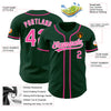 Maxcorners Custom Green Pink-White Authentic Baseball Jersey LM2605