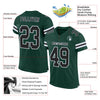 Maxcorners Custom Green Black-White Mesh Authentic Football Jersey LM2605
