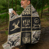 Maxcorners Hunting Life Best Buckinâ€™ Dad Ever Fleece Blanket - Camouflage Deer & Rifle Design - Gift for Hunters LM1611
