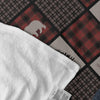 Maxcorners Rustic Hunting Cabin Fleece Blanket - Deer, Bear & Pine Tree - Cozy Gift for Hunters & Nature Lovers LM1611