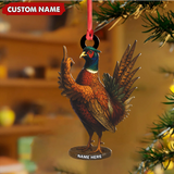 Maxcorners Personalized Funny Pheasant Acrylic Ornament – Custom Christmas Gift for Hunters & Bird Lovers LM0411