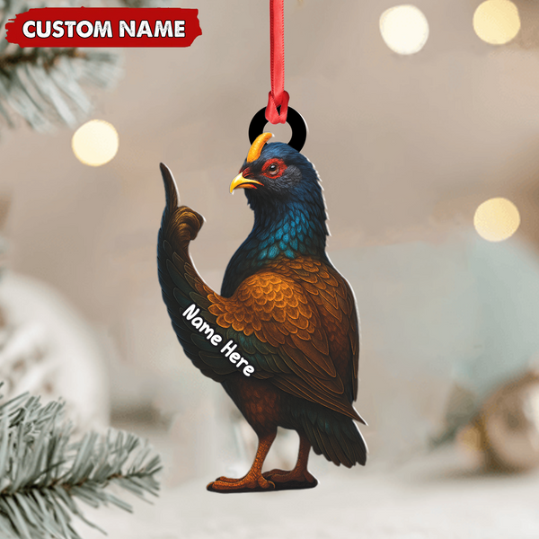 Maxcorners Personalized Funny Bird Ornament – Custom Christmas Gift for Hunters & Bird Lovers LM0411