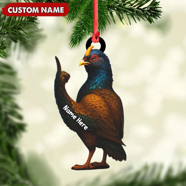 Maxcorners Personalized Funny Bird Ornament – Custom Christmas Gift for Hunters & Bird Lovers LM0411