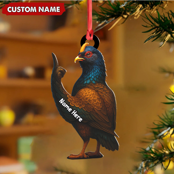 Maxcorners Personalized Funny Bird Ornament – Custom Christmas Gift for Hunters & Bird Lovers LM0411