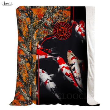 Maxcorners Koi Fish 3D Quilt - Blanket