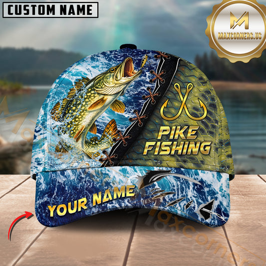 Maxcorners Fishing Ocean Wave Personalized 3D Cap (12 Breeds)