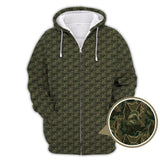 Maxcorners German Shepherd Pattern Golf Shirt , Dog Golf Shirt, Camo Golf Shirt, Veteran Golf Shirt For Men