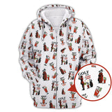 Maxcorners Golf And Bloody Mary Pattern Polos, Funny Women’s Golf Shirt, Cocktail Golf Shirts For Ladies