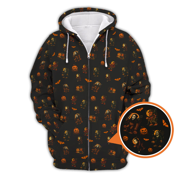 Maxcorners Funny Pattern Golf Shirt, Bigfoot Golf Shirt, Halloween Golf Shirt For Golfer