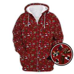 Maxcorners Christmas Golf Shirt, Crazy Pattern Golf Shirt For Pet Lover, Funny Cat Golf Shirt For Men