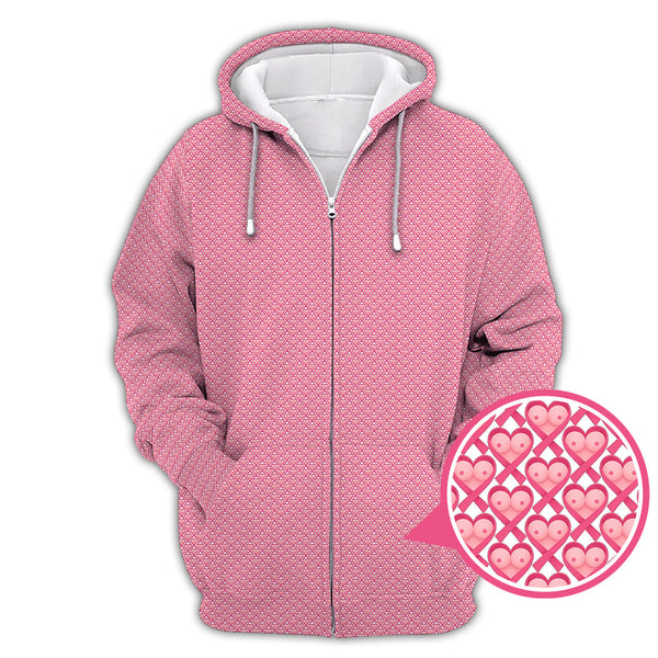 Maxcorners Breast Cancer Golf Shirt, Pink Pattern Golf Shirt, Funny Golf Shirt For Golfer