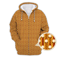 Maxcorners Hot Dog Golf Shirt, Funny Pattern Golf Shirt, Crazy Golf Shirt For Men