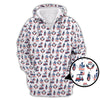 Maxcorners USA Golf Shirts, American Golf Shirt For Men, Pattern Golf Gift For Golfers