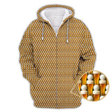 Maxcorners Golf And Beer Pattern Shirts, Funny Golf Shirt For Men, Crazy Golf Polos