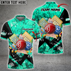 Maxcorners Bingo Grunge Zig Zag Multicolor Option Customized Name 3D Shirt