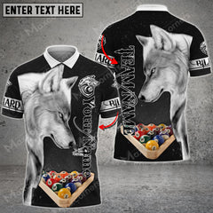 Maxcorners Billiards Ball 8 Leader Of The Wolf Pack Personalized Name 3D Shirt (Multi Color Options)