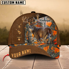 Maxcorners Cross Hunting Deer Leather Pattern Personalized Hats 3D Multicolored