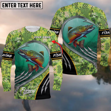 Maxcorners Customize Name Fishing Trout 3D Shirts