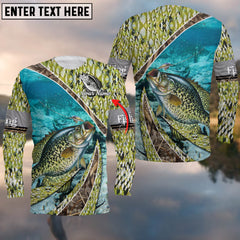 Maxcorners Crappie Skin And Camo Fishing Cool Customize Name 3D Shirts