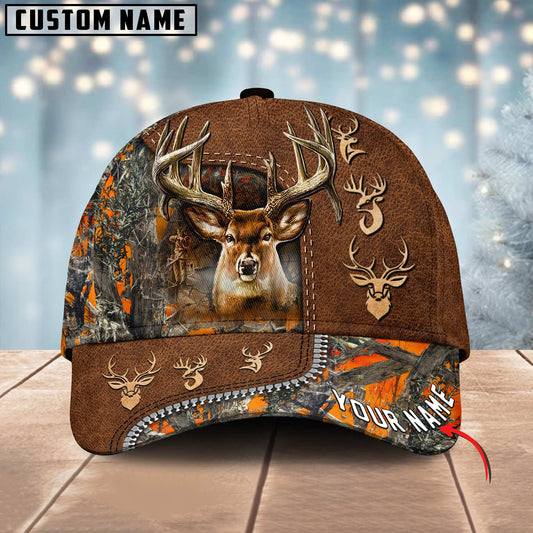 Maxcorners Premium Loralle Hunting Deer Personalized Hats 3D Multicolored