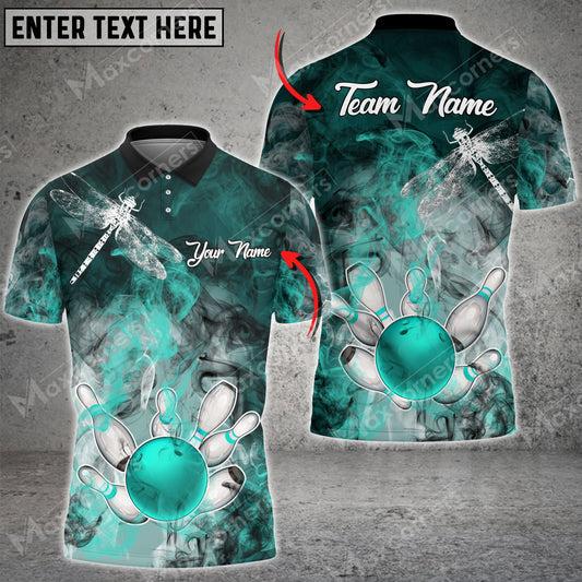 Maxcorners Bowling Ball And Pins Paradise Dream Multicolor Option Customized Name 3D Shirt (4 Colors)