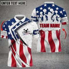 Maxcorners Cheer Flag US Customized Name And Team Name 3D Shirt