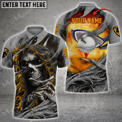 Maxcorners Golf Reaper Multicolor Option Customized Name 3D Shirt