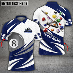 Maxcorners Billiards Ball Personalized Name, Team Name Unisex Shirt ( Multicolor Options )