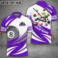 Maxcorners Billiards Ball Personalized Name, Team Name Unisex Shirt ( Multicolor Options )