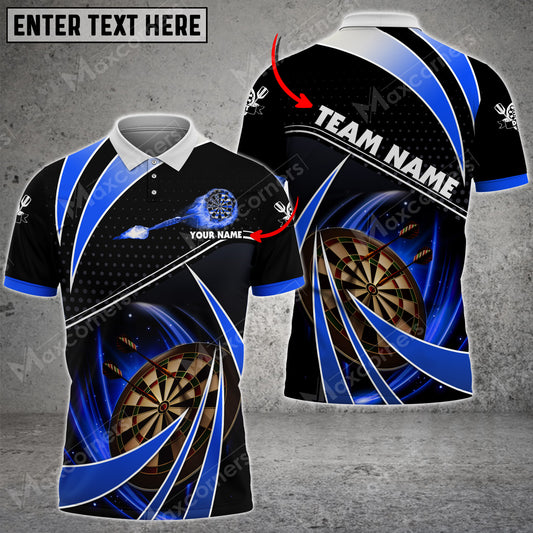 Maxcorners Darts Tornado Light Color Options Personalized Name, Team Name Unisex 3D Shirt