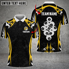 Maxcorners Billiards Ball 9 Skull Personalized Name, Team Name Unisex Shirt ( Multicolor Options )