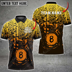 Maxcorners Billiards Ball 8 Personalized Name, Team Name Unisex Shirt ( Multicolor Options )