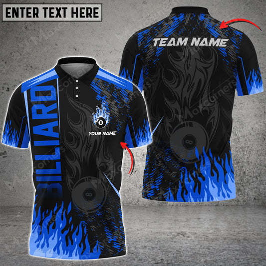 Maxcorners Billiards Ball 8 Hell Flame Personalized Name, Team Name Unisex Shirt ( Multicolor Options )