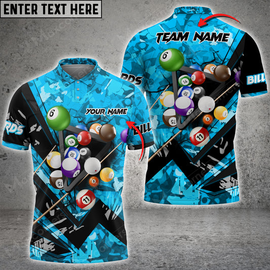 Maxcorners Billiards Grunge Personalized Name, Team Name Unisex 3D Shirt ( More Color Options )