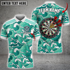 Maxcorners Darts Tsunami Color Options Personalized Name, Team Name Unisex 3D Shirt