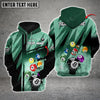 Maxcorners Billiards Abstract Grunge Texture X Multicolor Option Customized Name 3D Hoodie
