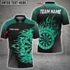 Maxcorners Darts Pattern Fire Color Options Personalized Name, Team Name Unisex 3D Shirt
