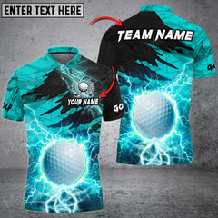 Maxcorners Golf Thunder Breaker Multicolor Option Customized Name 3D Shirt