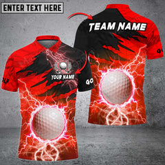 Maxcorners Golf Thunder Breaker Multicolor Option Customized Name 3D Shirt