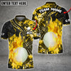 Maxcorners Golf Fire Grunge X Multicolor Option Customized Name 3D Shirt